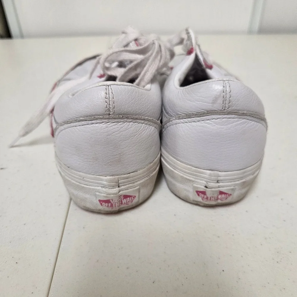 Vans Revenge x Storm Old Skool White Pink Leather Low Sneakers Mens 7.5 Womens 9